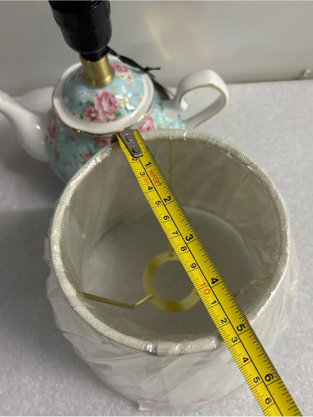 Karma Home Rechargeable Teapot Lamp in French Country Floral ~ NWT